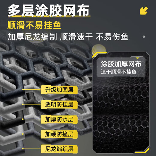 SIMAGO fish protection bag fishing net thickened anti-hanging quick-drying fishing protection bag fishing gear card edge fish protection square fish protection 31cm 3m lightweight and convenient wild fishing + fish protection bag