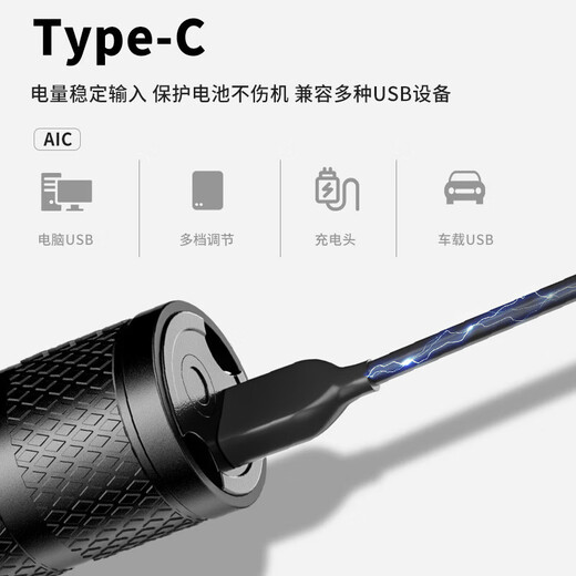 High-light zoom telescopic lighting night light long-range small double light source rechargeable emergency outdoor camping long-life lighting luxury model high brightness 300 mAh