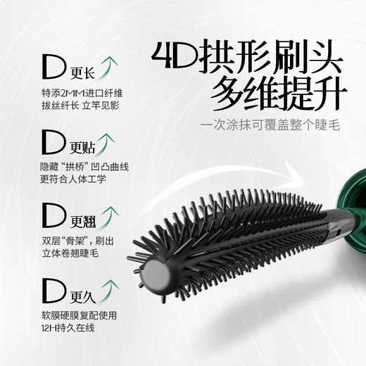 Flowerlure Flower Lure Eyelash Primer 01 Black 7.5g*1 Waterproof Long-lasting Curl Non-smudged Natural Long-lasting Styling Mascara