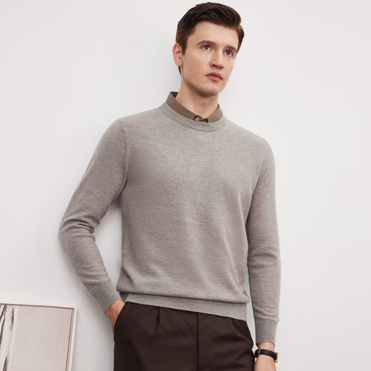 Shanshan 340G heavyweight anti-pilling fake two-piece 100% pure wool sweater winter warm collar bottoming knitted sweater for men