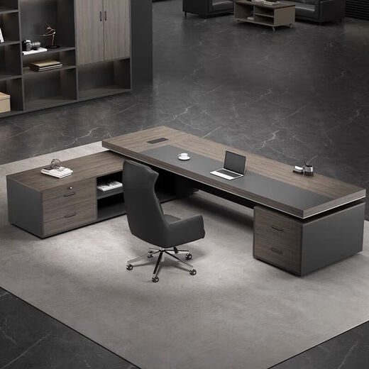 Boss desk desk executive desk manager office desk simple modern furniture complete table and chair combination 1.6 meter desk (simple single cabinet)