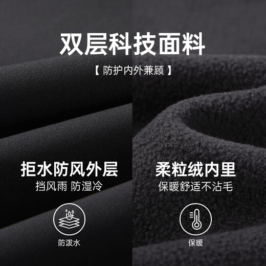 Camel Dragon Jacket Wang Junkai Same Style Men and Women's Outdoor Splash-Resistant Leisure Sports Mountaineering and Tibet Clothing Phantom Black Three-in-One Men's and Women's Same Style 730A XL