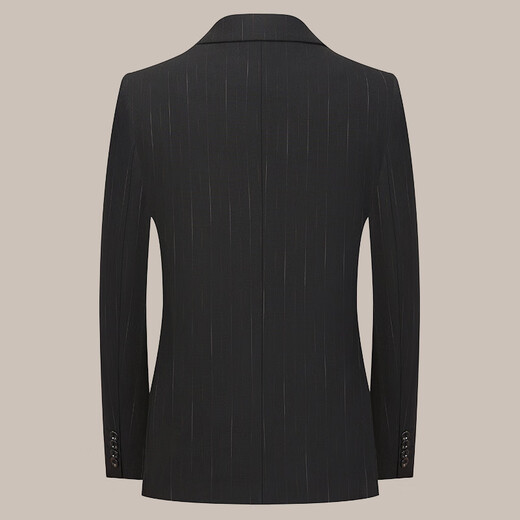 SUSTYLE high-end luxury brand high-end men's suit 2025 new professional versatile striped suit three-piece black three-piece suit gift box M recommended 115-130 Jin Jin equals 0.5 kg