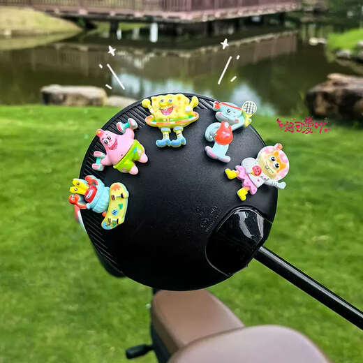 Yusenyi Peach Blossom Electric Vehicle Dashboard Ornament Cartoon Doll Battery Car Motorcycle Rearview Mirror Body Decoration Baby Star Delu 5 Pack
