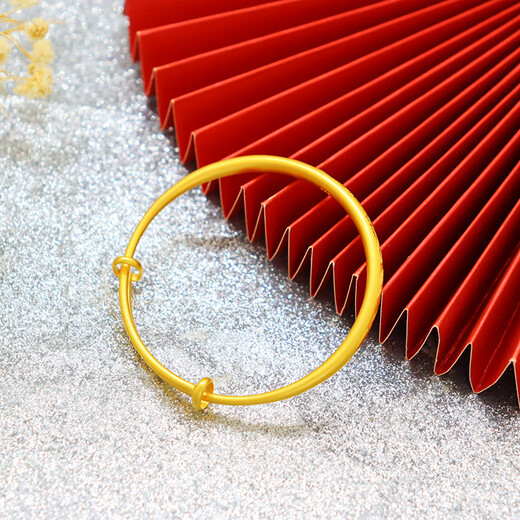 Laomiao 999 gold silver-filled bracelet for women live push-pull solid plum blossom bracelet 18K gold wedding set (6 mm wide) plum blossom bracelet