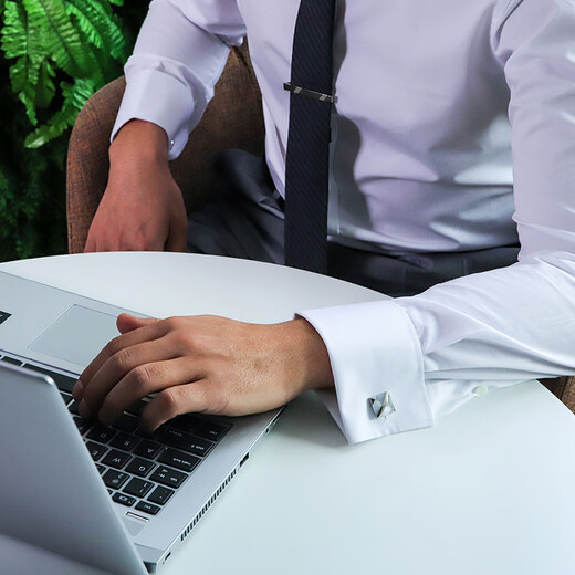 KFLK men's cufflinks, French cuff nails, shirt metal cuff nails, high-end shirt buttons, business gift cuff buttons, white