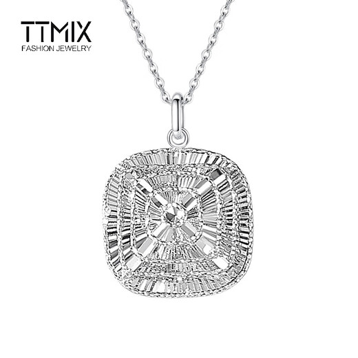 TTMIX fashion platinum chain set pt950 platinum necklace women's geometric platinum necklace platinum pendant round 4.3-4.5g about 45cm