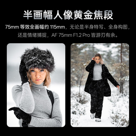 VITROX 75mm F1.2 Pro autofocus lens APS-C format large aperture portrait suitable for X/E/Z mount mirrorless camera fixed focus lens AF 75mm F1.2 Pro E (Sony port) official standard + VITROX Pro series UV lens (77mm)