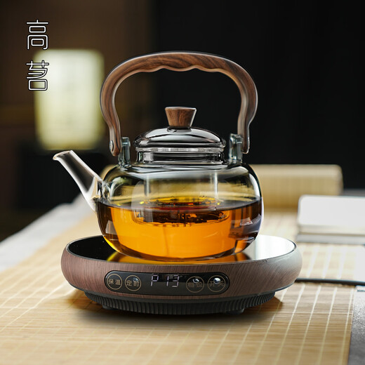 Gaoming electric ceramic stove glass teapot set household high temperature resistant tea kettle boiling tangerine peel special tea boiler tea stove special for tea drinking Moxiang pot + Kangming stove 1000ml