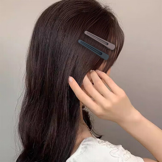Jiao Xuefei high-end milk cafe side bangs clip 6 pack hair clip one-word clip bb clip hair clip back of the head broken hair duckbill clip