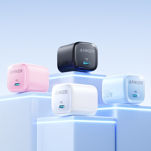 ANKER Carga de punto de congelación de 30 W Cargador Apple 17 tipo c Carga rápida PD nitruro de galio adecuado para iPhone16promax15/14Apple teléfono móvil iPad enchufe blanco