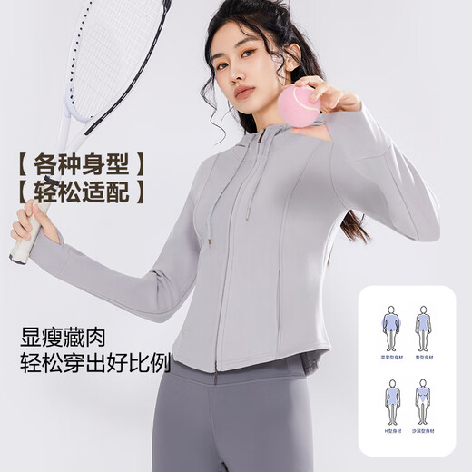 VICTORIATOURIST Sports Jacket Yoga Wear Women's Top Double Zipper Pilates Fitness Clothing Running Training Sportswear Black L