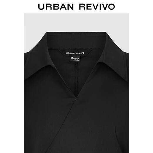 UR2025 new autumn women's temperament asymmetric pleated waist blouse shirt UWM250126