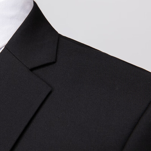 GOLDLION G+ suit suit for young men Korean style slim fit groom wedding business casual professional formal suit small suit men's jacket two-button black (jacket + trousers + shirt) S 165