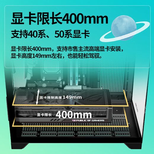 Châssis Great Wall Neptune H3 Black Sea View (carte mère M-ATX/verre double face/carte mère montée à l'arrière/360 positions de refroidissement par eau/9 positions de ventilateur/panneaux latéraux amovibles/carte graphique 5090)