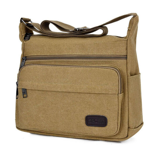 Pickup Cat Upgraded Version Men's Bag Durable Canvas Bag Messenger Bag Tool Bag Labor Protection Men's Messenger Bag Men's School Bag One Canvas Black