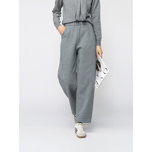 Faberza plus velvet harem pants for women 2025 new winter casual small man warm nine-point daddy radish pants volcanic ash S