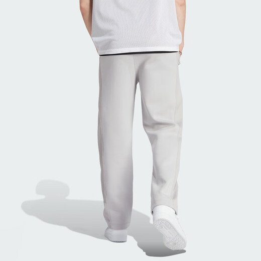 Adidas simple and comfortable loose space cotton sweatpants men's autumn Adidas official clover light gray XS