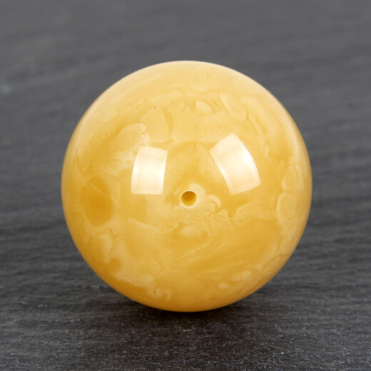 Yuzhi 1 object 1 certificate 1 shot natural Russian material unoptimized beeswax round beads single bead separated beads diameter 24.6 round beads 8.39 grams diameter about 24.6 mm