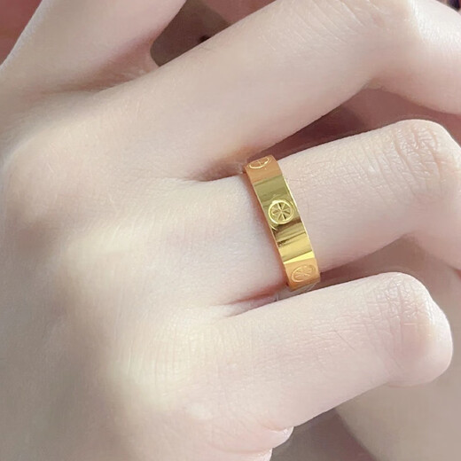 Bhiodha sand gold ring rice-shaped ring diamond-shaped rice-shaped ring with steel seal that will not fall off couple's men's and women's rings for girlfriends width about 5mm rice-shaped ring size 10 US size counter number 22-23