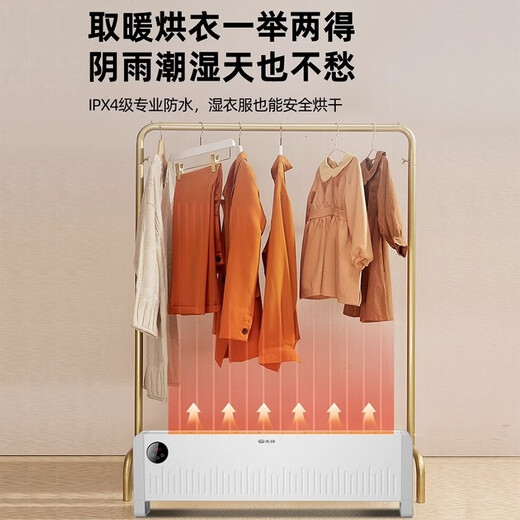 Pioneer (SINGFUN) baseboard heater household new electric heater whole house bedroom living room bathroom waterproof baseboard minimalist white gray 6 meters remote control