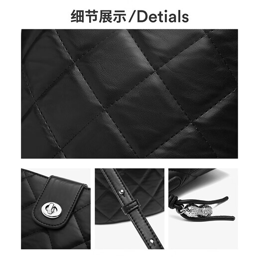 Scarecrow bag for women 2025 new light luxury rhombus shoulder bag commuter bucket bag crossbody bag birthday gift for girlfriend