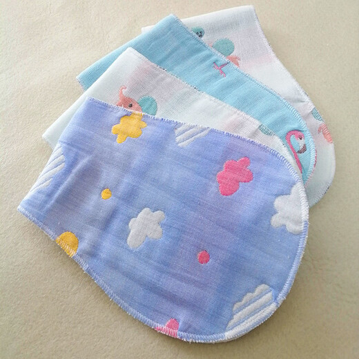 Oikulta baby waterproof diaper diaper pad pure cotton gauze washable baby supplies meson newborn summer peanut type 8-layer waterproof model-random color-+free two pieces 6 pieces 46*16 cm