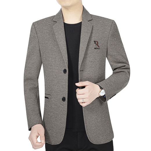 Playboy (PLAYBOY) blazer men's 2025 spring and autumn new men's woolen casual suit single suit daddy suit 70401 coffee color wool content 30 2XL 185 suitable for 155-175Jin Jin equals 0.5 kg