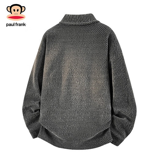 Big Mouth Monkey (paul frank) American trendy brand jacket men's jacket 2025 autumn and winter casual loose cardigan high-end fashion style top clothing dark gray official authentic L recommended 110-130Jin Jin equals 0.5 kg