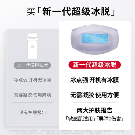 Ulike government subsidy Air4 sapphire freezing point hair removal device to remove mustache razor shaver beauty device birthday gift for girlfriend