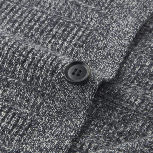 Judger 100% sheep wool men's wool sweater cardigan 2025 autumn and winter new business casual lapel sweater jacket