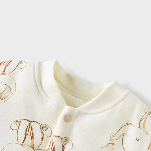 Tongtai (TONGTAI) baby jumpsuit autumn and winter pure cotton quilted baby clothes newborn cotton romper yellow 73cm