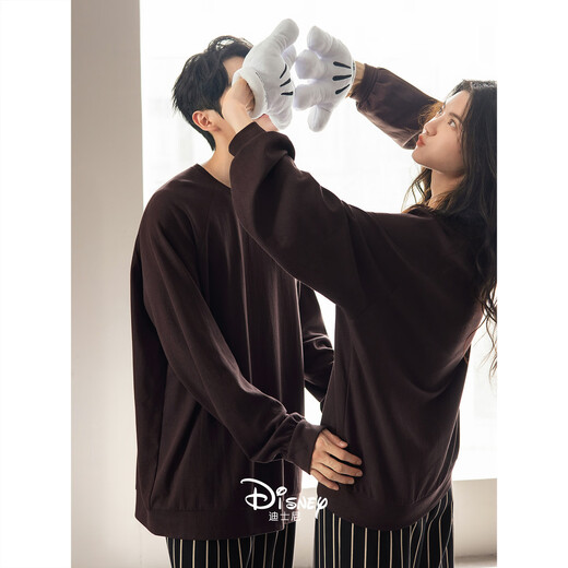 Benny Bear Beiyan Disney Couple Pajamas Women's Spring and Autumn Cute Mickey Long Sleeve Home Clothes Men's Large Size Soft Cotton Suit C20965 Women's M Size