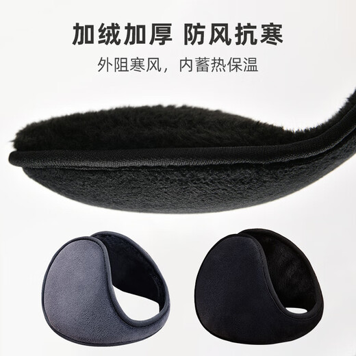 Romon Men's Earmuffs Warm Winter Windproof and Coldproof Plus Velvet Thickened Earbags Outdoor Cycling Ear Protection Antifreeze Earmuffs