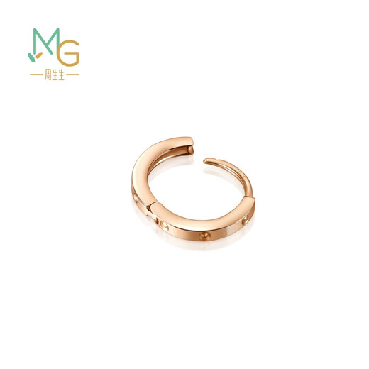 Chow Sang Sang 18K rose gold earrings Yong series ring single stud earrings 92539E pricing
