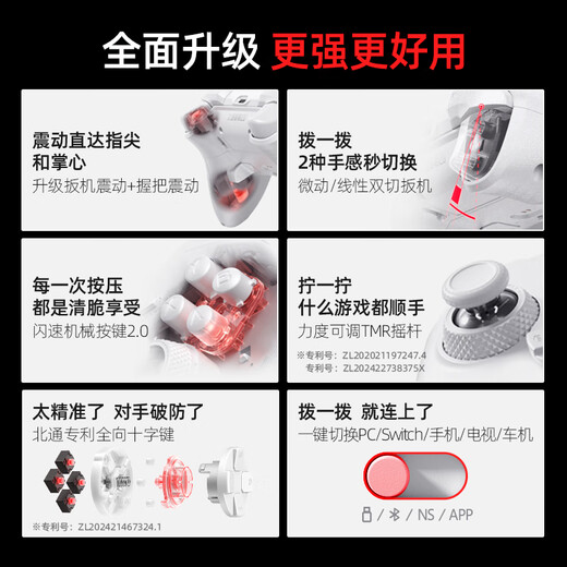 Beitong Kunpeng 20 Wireless Game Controller Intelligent Control Dual-cut Trigger Bluetooth Controller Xbox Computer PC Mobile Phone Steam TV NSswitch2 Vibration Body Sensing Genshin Impact Pokémon ZA