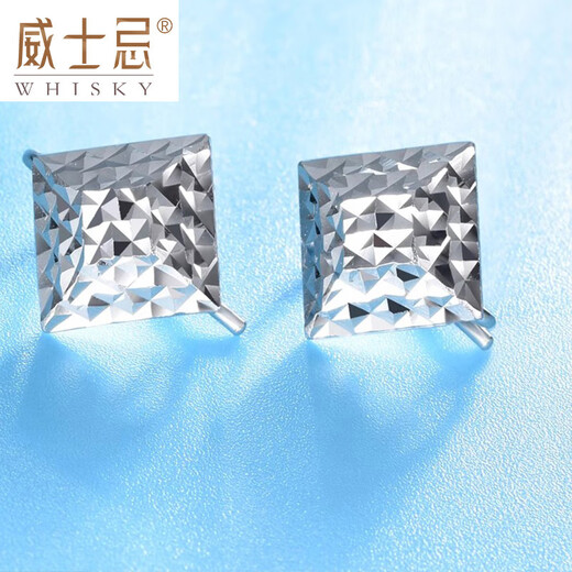 Whiskey platinum stud earrings pt950 platinum earrings for women pt999 pure platinum car flower earrings ear hooks jewelry engraving contact customer service single shot will not be sent