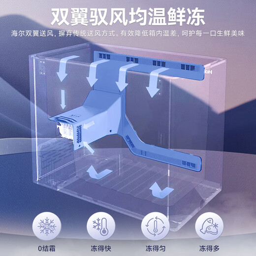 Haier refrigerado por aire sin escarcha serie 132/166/200/241/300/480L congelador comercial doméstico de temperatura única refrigerado por aire sin descongelar temperatura ultrabaja control electrónico de temperatura bacteriostasis ahorro de energía 166L chapa estrella plata-38 criogénica + purificación de oro negro