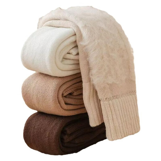 Childlike autumn and winter over-the-knee socks for women with velvet and thickened warm terry thigh socks jk uniform high anti-slip stockings milky white