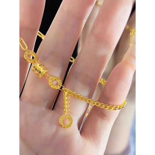 Fuwu new 18K gold-filled waist bracelet for girls, Passepartout transfer beads, versatile simple design bracelet, waist bracelet