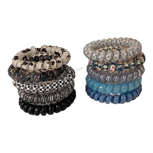 New style seamless phone cord hair tie high ponytail ball head durable hair tie high elastic small fresh hair tie FQ176-random color 2 pieces