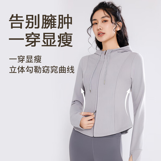 VICTORIATOURIST Sports Jacket Yoga Wear Women's Top Double Zipper Pilates Fitness Clothing Running Training Sportswear Black L