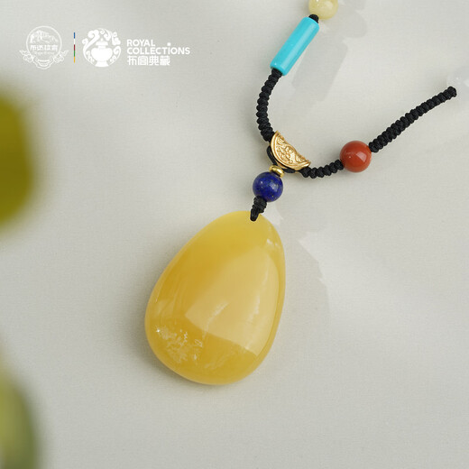 Potala Palace beeswax agate pendant turquoise 925 silver inlaid agate braided rope necklace men and women birthday gift for girlfriend beeswax agate pendant