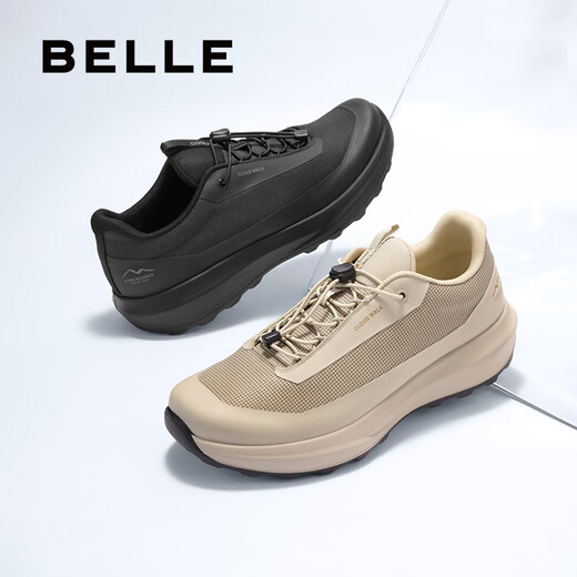 Belle thick-soled walking shoes for men 25 autumn trend outdoor casual sports shoes A2122CM5 shuttle black 43