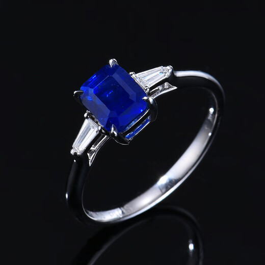 HEEKAIYI Sapphire Ring for Women Royal Blue 18k Gold Diamond Ring Chinese Valentine's Day Birthday Gift for Wife and Girlfriend Selected 1.71 carat/royal blue 1.71 carat The ring can be changed, contact customer service