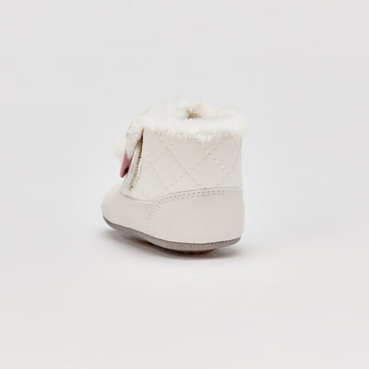 DAVE&BELLA Winter-Pre-Step-Schuhe für neue Baby-Mädchen, Baby-Prinzessin-Schuhe für Neugeborene, weiche Sohlen, Kleinkind-Schuhe, Creme-Aprikose, bereit, Größe 15