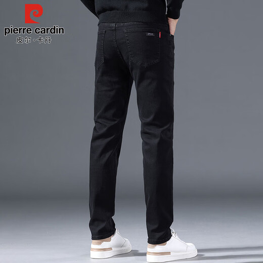 Pierre Cardin jeans men's autumn and winter Korean style trendy elastic slim casual pants men's new high-end pants black 33
