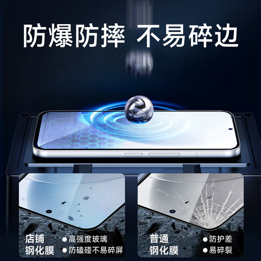 KOOLIFE anti-shattering edge, suitable for realme GT8Pro tempered film, realme GT8 mobile phone film protective film, full screen glass cover, ultra-thin high-definition anti-fall fingerprint