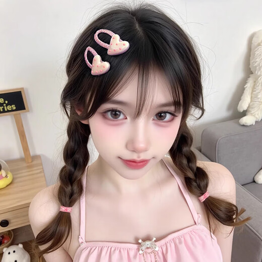 Xiang Wan hairpin hairpin 4 pieces girls polka dot love BB clip side bangs broken hair side clip children's hairpin break off clip for women