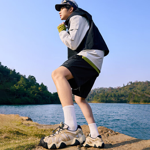 CAMEL Yunshan Outdoor Autumn Hiking and Mountaineering Casual Ugly Cute Shoes for Couples G15S076104 Beige/Black 42